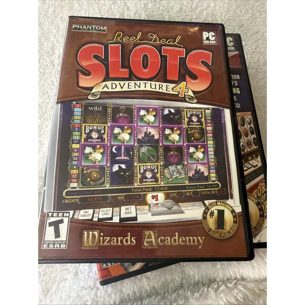 Lot Of 10 Slots PC CD-ROM Games Reel Deal Casino & WMS Slots Phantom Vintage